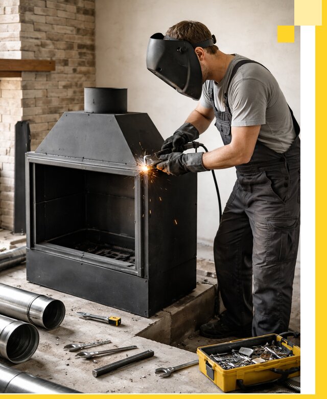 Продажа и установка металлических каминов в Соколе под ключ