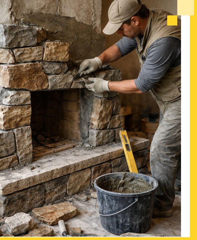 Изготовление и установка каменных каминов под ключ в Соколе