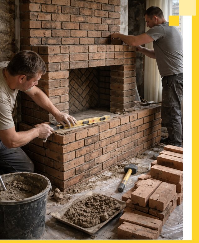 Изготовление и установка кирпичных каминов в Соколе