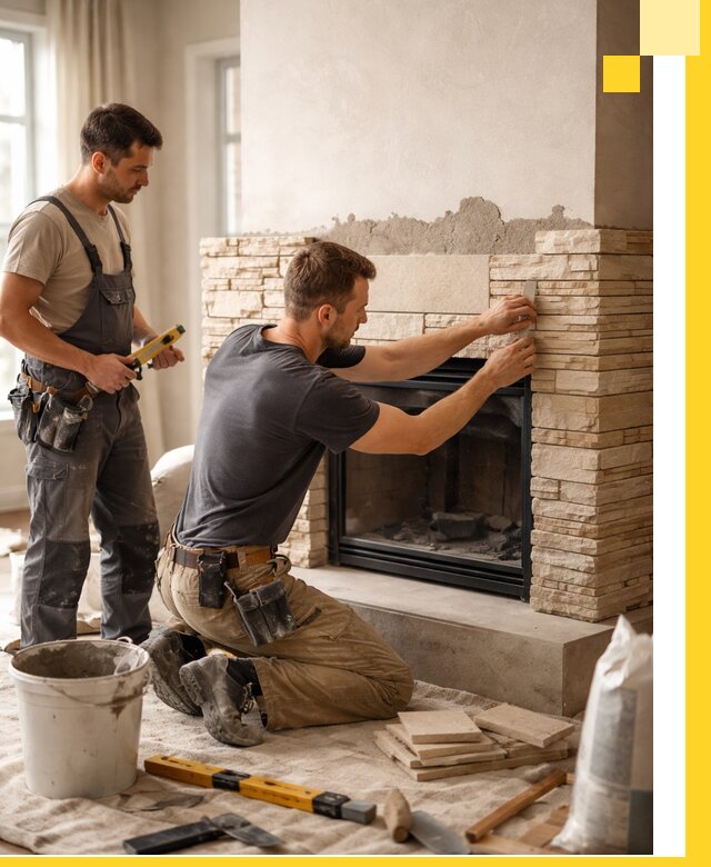 Установка и монтаж каминов для загородного дома в Соколе