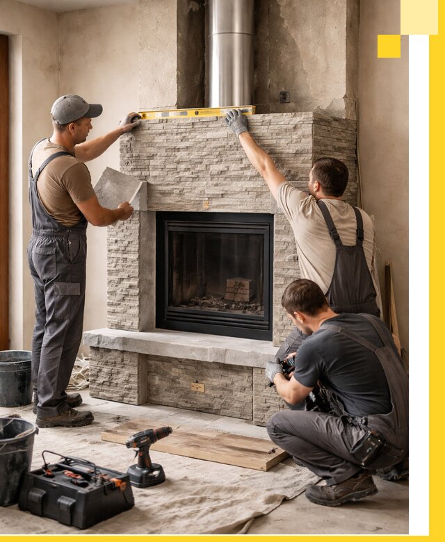 Профессиональный монтаж каминов под ключ в Соколе для дома