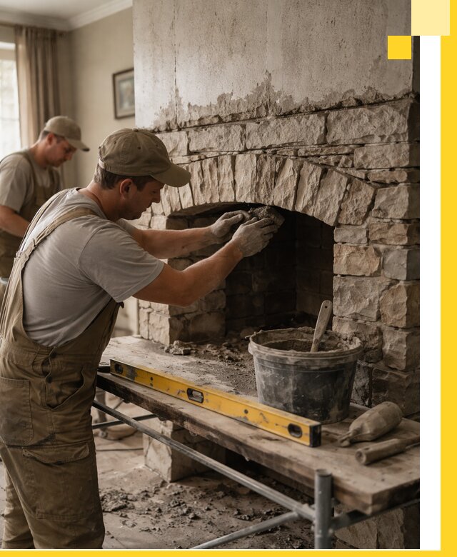 Изготовление каминов под ключ в Соколе, монтаж и отделка