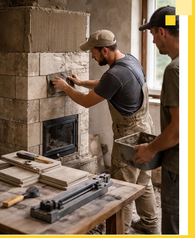 Профессиональная облицовка печей в Соколе: керамика и камень