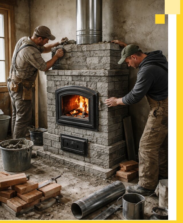 Производство, поставка и монтаж дровяных печей в Соколе