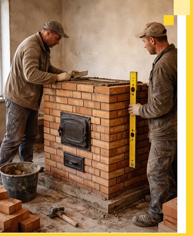 Отопительные печи под ключ в Соколе, установка и сборка