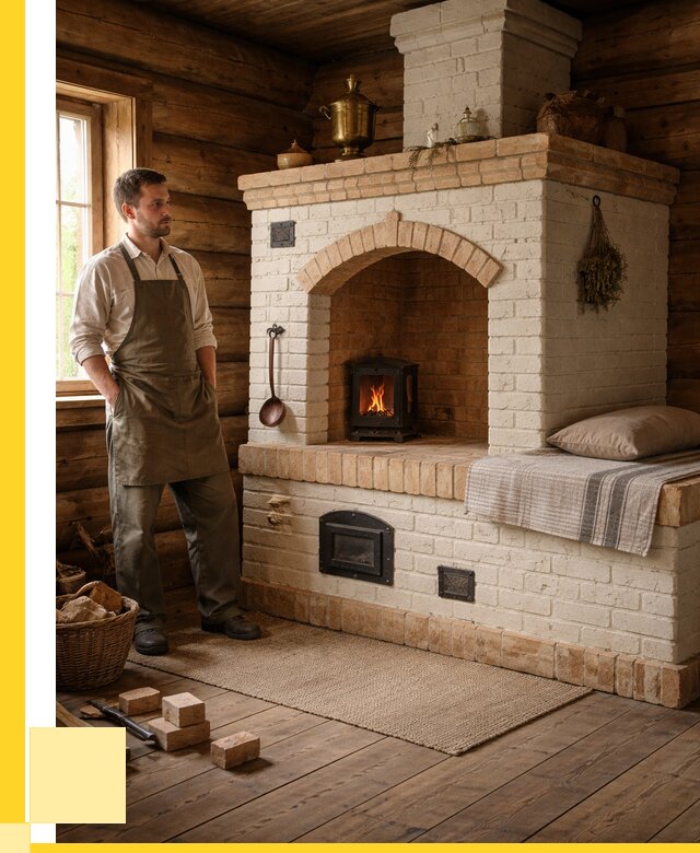 Русские печи с лежанкой под ключ в Соколе от 156285 р. ЭриданСкл