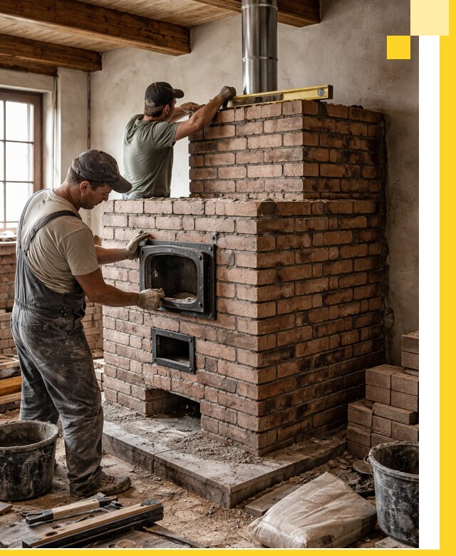 Печи для загородного дома под ключ в Соколе — монтаж и сервис