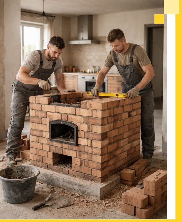 Установка и монтаж печей в частном доме в Соколе под ключ