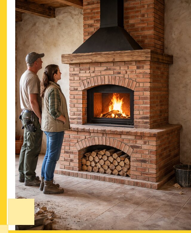 Печи камины из кирпича в Соколе от 125028 р. | ЭриданСкл