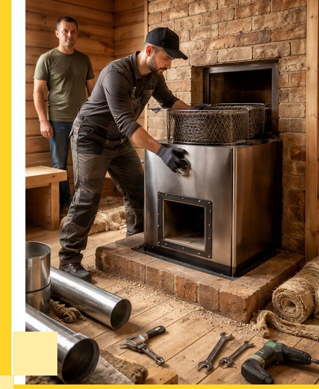 Монтаж банных печей под ключ в Соколе от 18754 р., ЭриданСкл