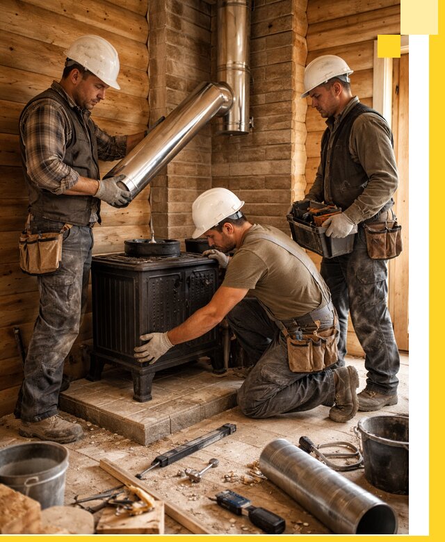 Профессиональный монтаж банных печей и дымоходов в Соколе