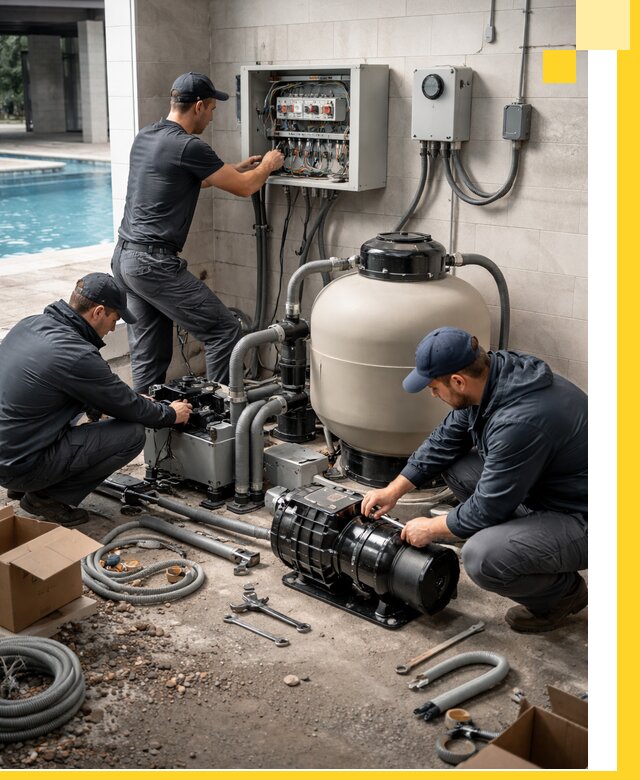 Профессиональный монтаж оборудования для бассейнов в Соколе