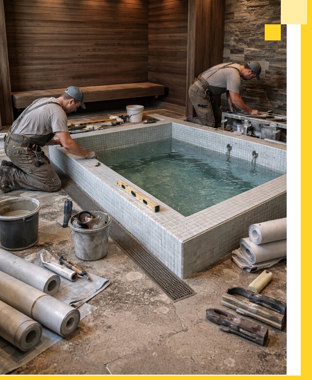 Установка и строительство бассейнов для сауны в Соколе