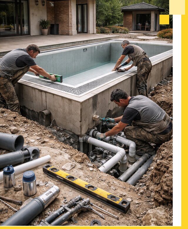 Строительство переливных бассейнов в Соколе под ключ