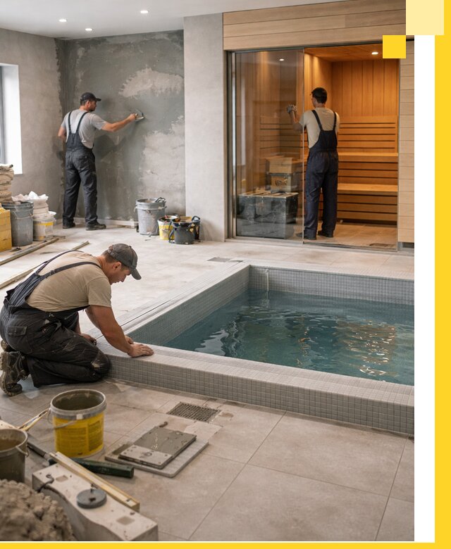 Проектирование и строительство сауны с бассейном в Соколе