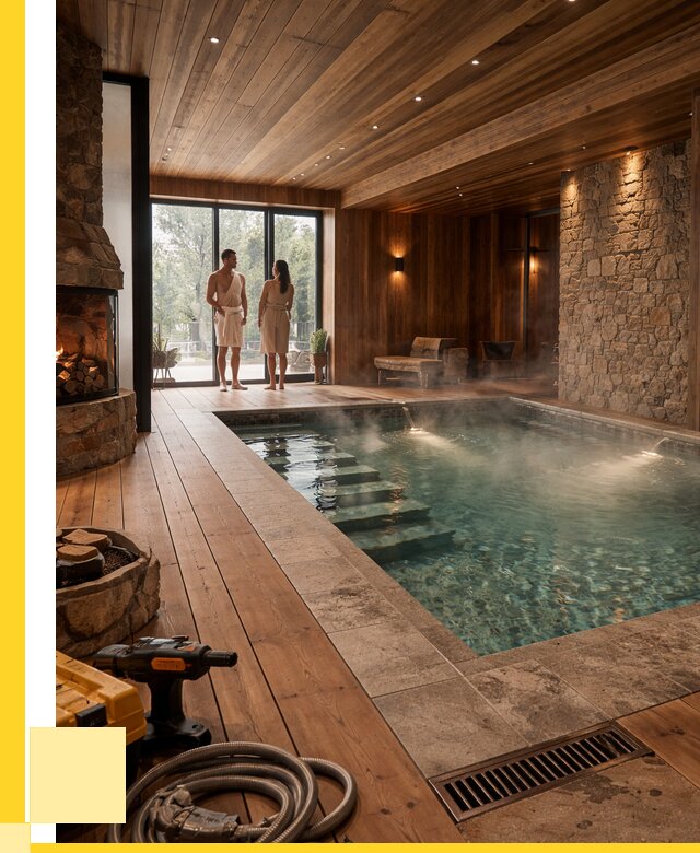 Проекты бань с бассейном под ключ в Соколе от 78143 р., ЭриданСкл