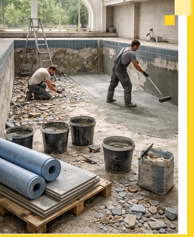 Реконструкция бассейнов в Соколе: ремонт, гидроизоляция