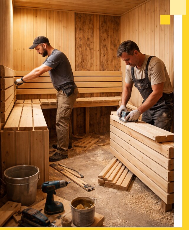 Профессиональный комплексный ремонт саун под ключ в Соколе