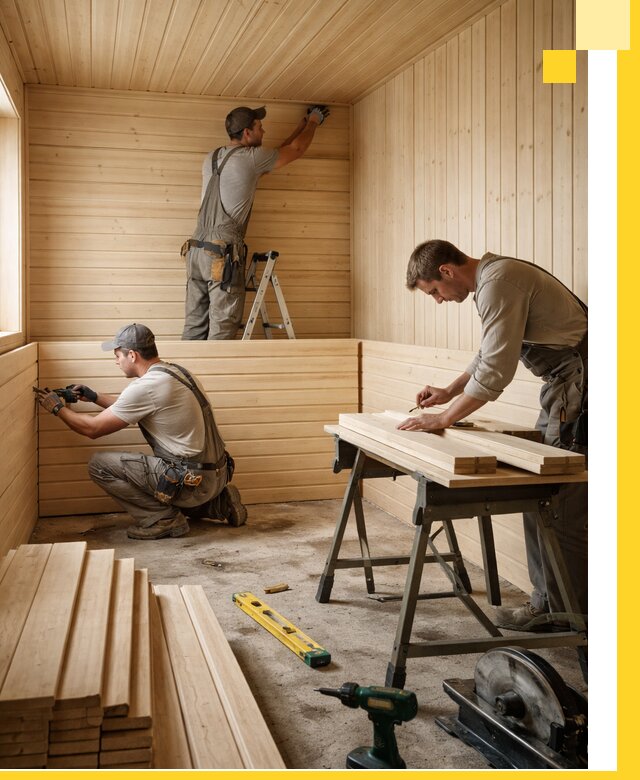 Обшивка саун в Соколе из натуральной древесины под ключ