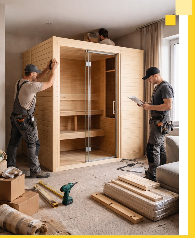 Установка и благоустройство саун в квартире в Соколе