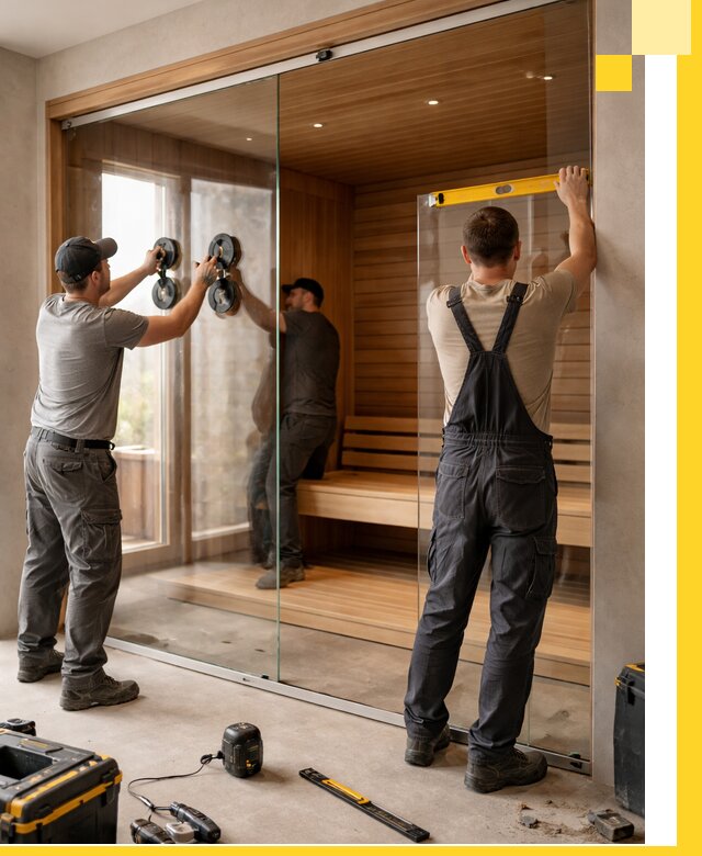 Производство и монтаж стеклянных саун под ключ в Соколе