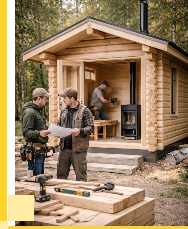 Монтаж бань под ключ в Соколе — от 208380 р. | ЭриданСкл