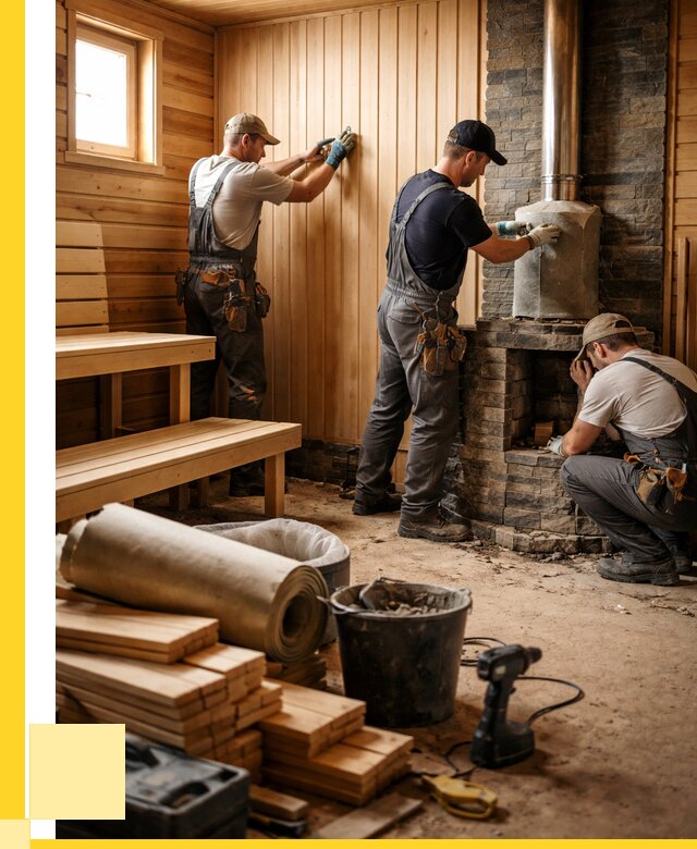 Ремонт бань под ключ в Соколе от 46886 р. | ЭриданСкл