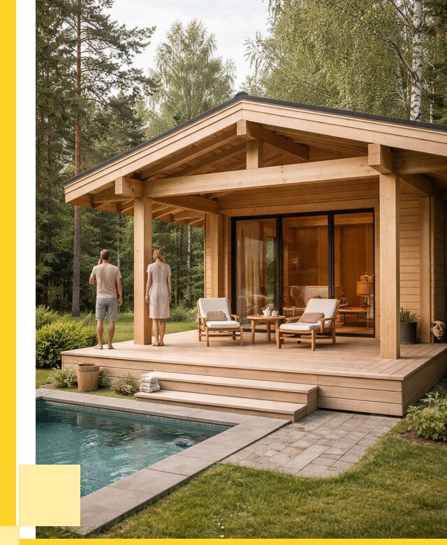 Бани с террасой под ключ в Соколе от 625140 р. | ЭриданСкл