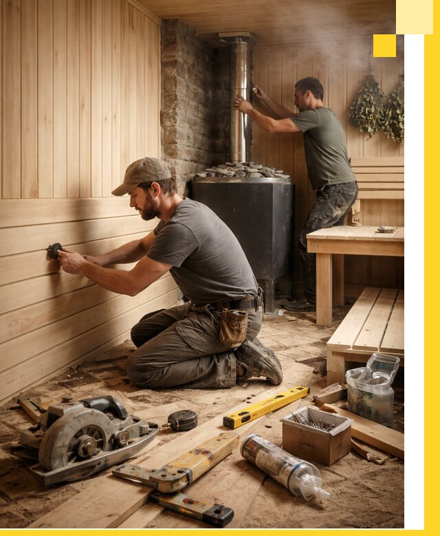 Полное строительство и оснащение парных под ключ в Соколе