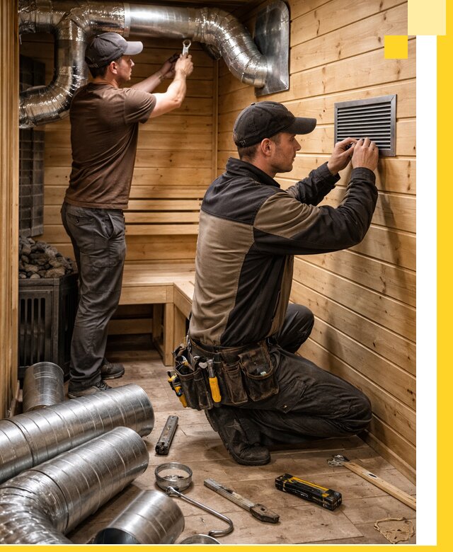 Проектирование и монтаж вентиляции бани в Соколе под ключ