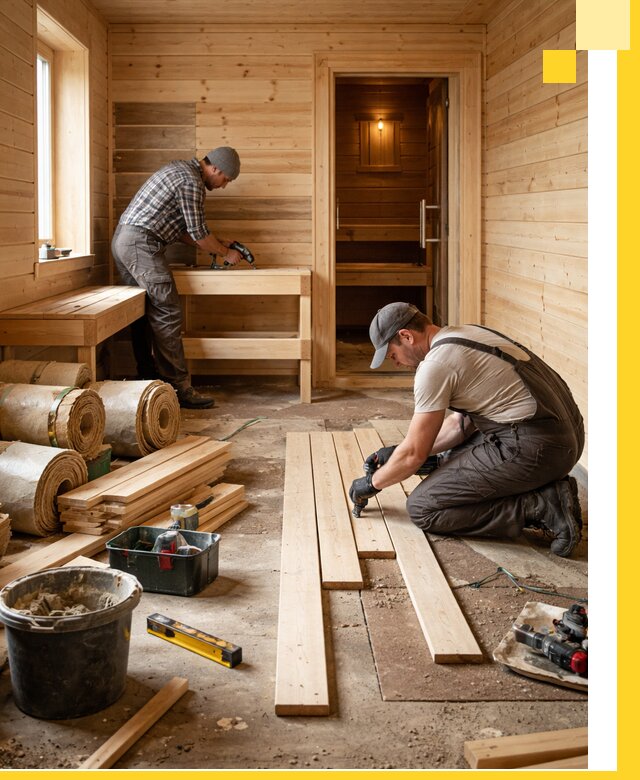 Индивидуальный проект бани с комнатой отдыха под ключ в Соколе