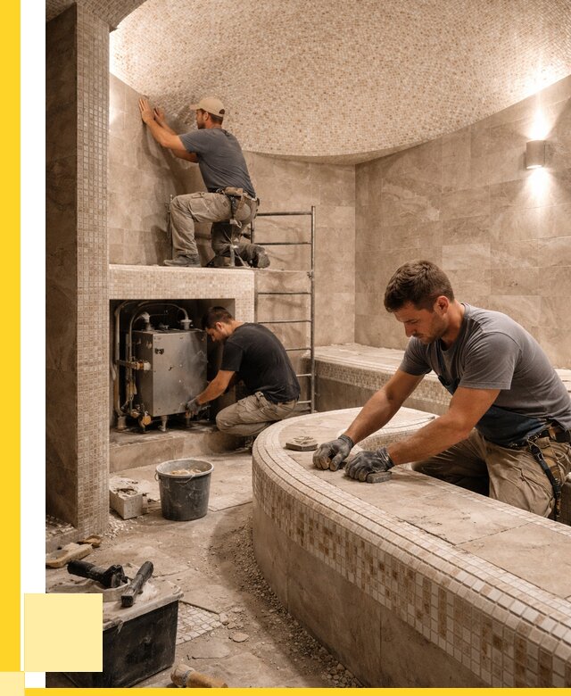 Монтаж хамамов под ключ в Соколе от 260475 р. ЭриданСкл