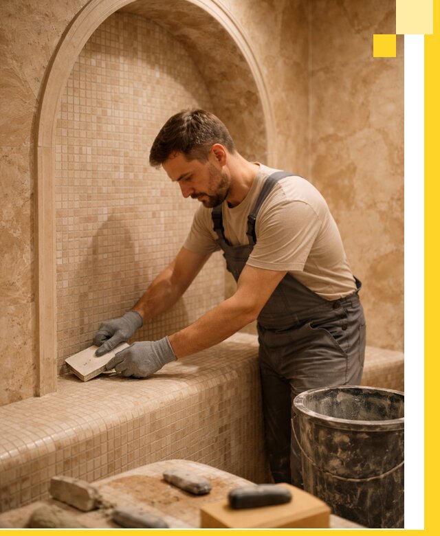 Профессиональная отделка хамамов с мозаикой под ключ в Соколе