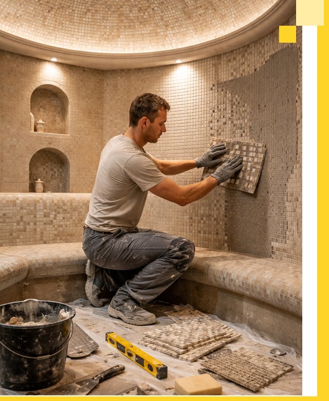 Устройство и монтаж домашнего хамама под ключ в Соколе