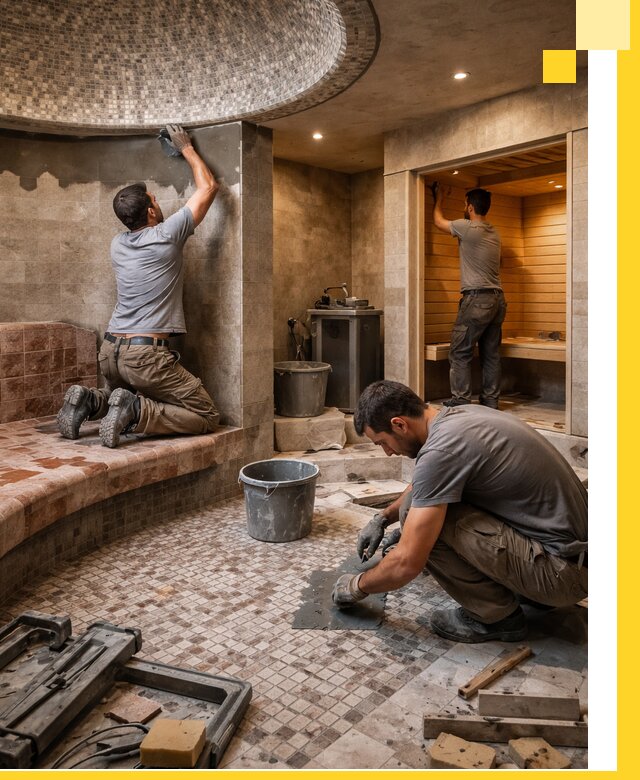 Проект и строительство хамама бани и сауны под ключ в Соколе